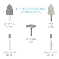 Pure Enrichment PureNails Express sapphire cone for dry skin removal