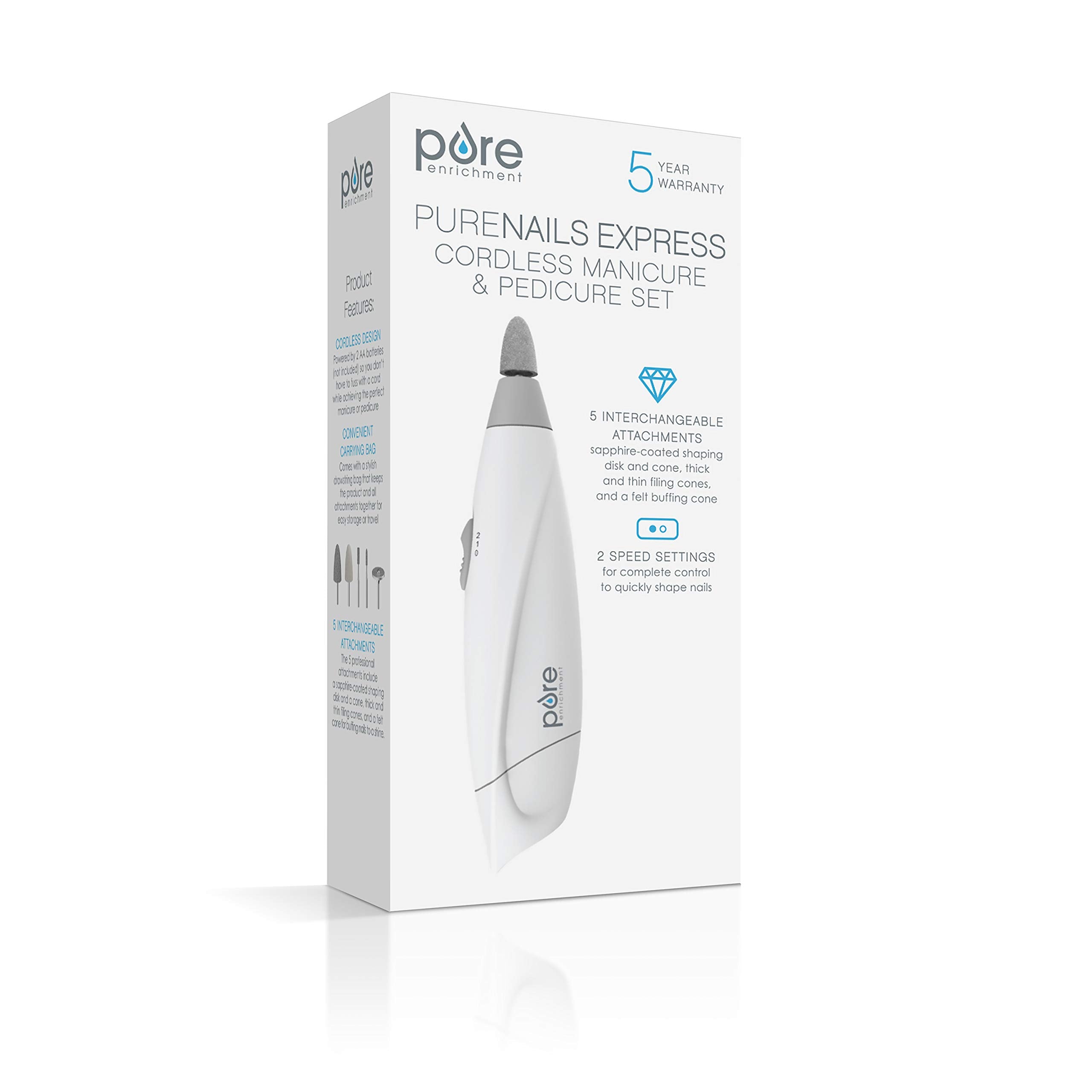 Pure Enrichment PureNails Express thick filing cone refines thick nails