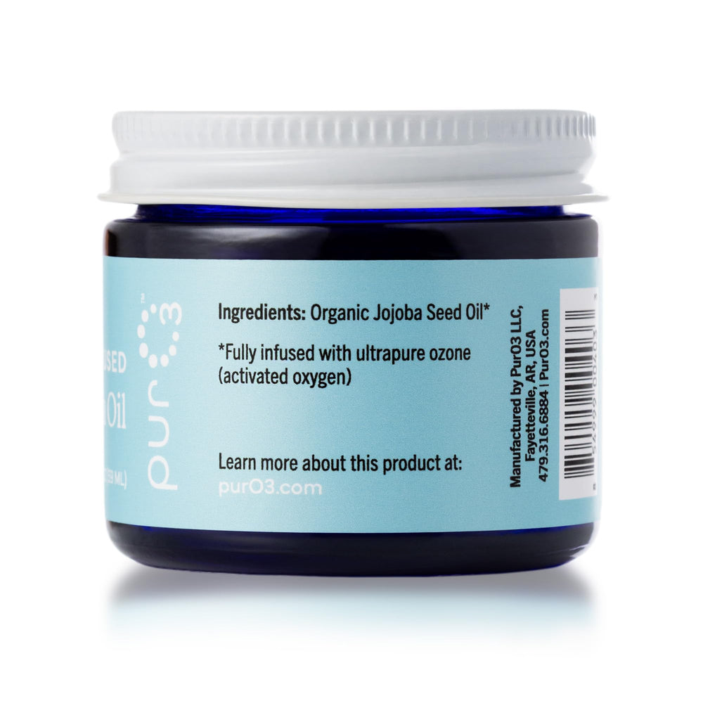 PurO3 jojoba oil texture showing a thick gel that liquefies on warmth