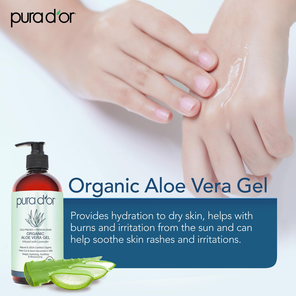 PURA D'OR Aloe Vera Gel enriched with vitamins C and E for nourishment