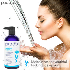 PURA D'OR Awakening Body Wash aloe vera base provides soothing cleansing and moisture balance.