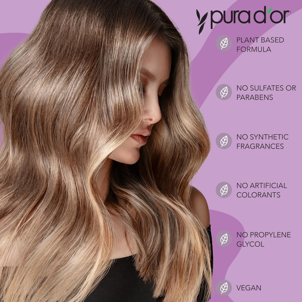 PURA D'OR Color Harmony conditioner bottle for deep hydration without color fade risk.