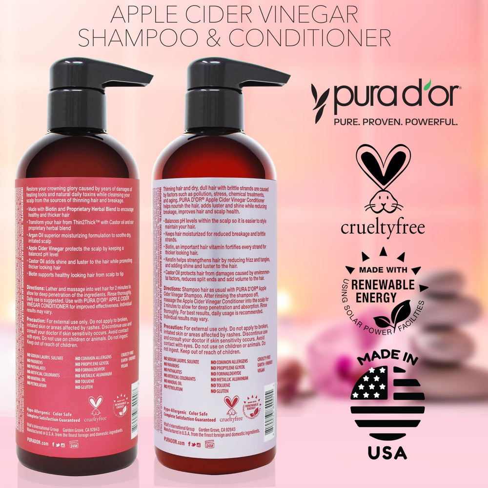 PURA D'OR environmentally conscious production facilities label on packaging