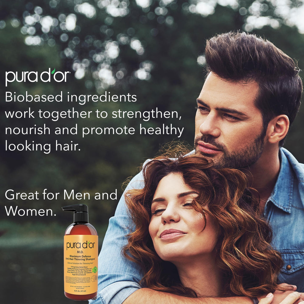 PURA D'OR Maximum Defense scalp close-up suggesting irritation relief potential
