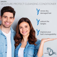 PURA D'OR Moisture Protect close-up of creamy texture for detangling and smooth combing