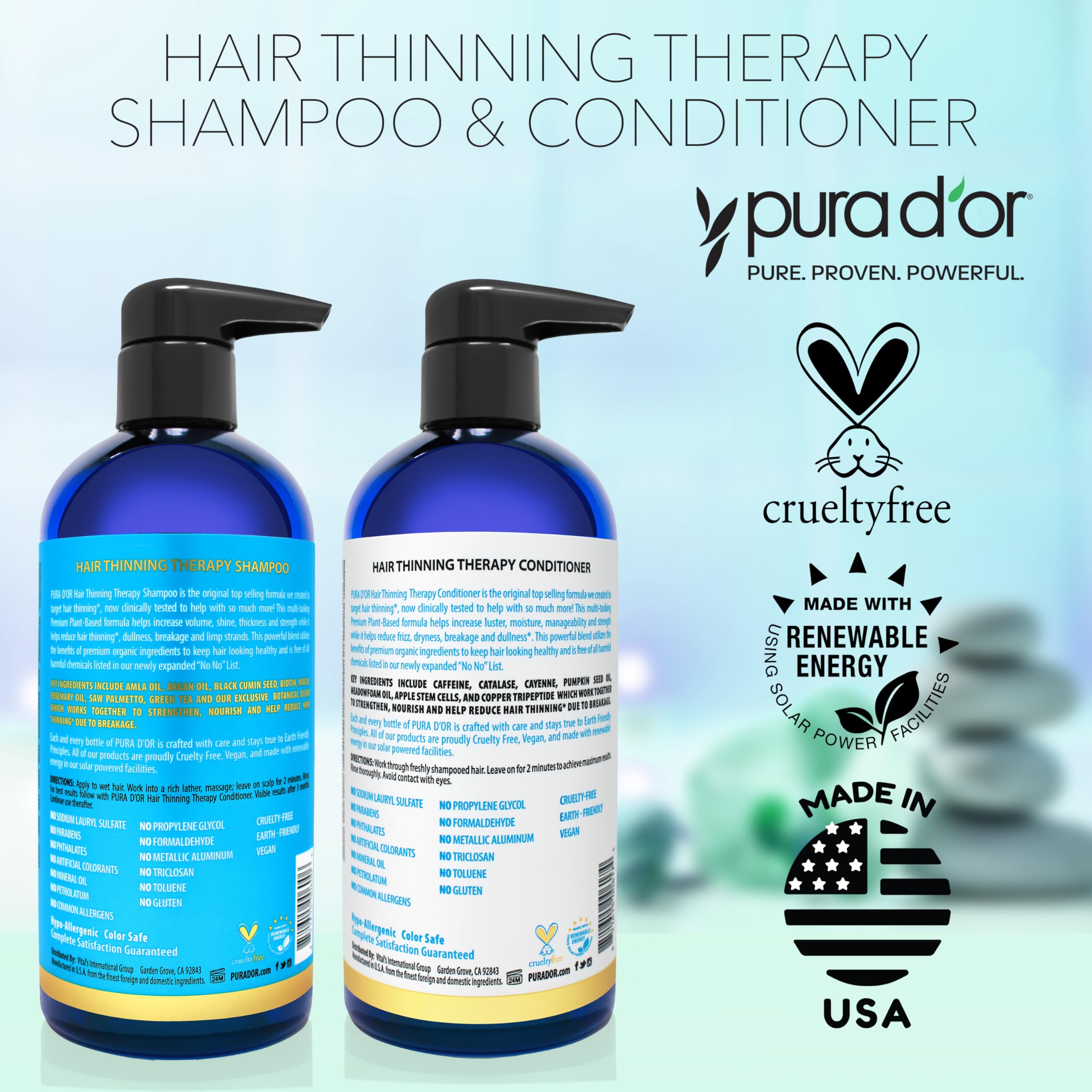 Pura Dor vegan ingredients pack image communicates natural routine