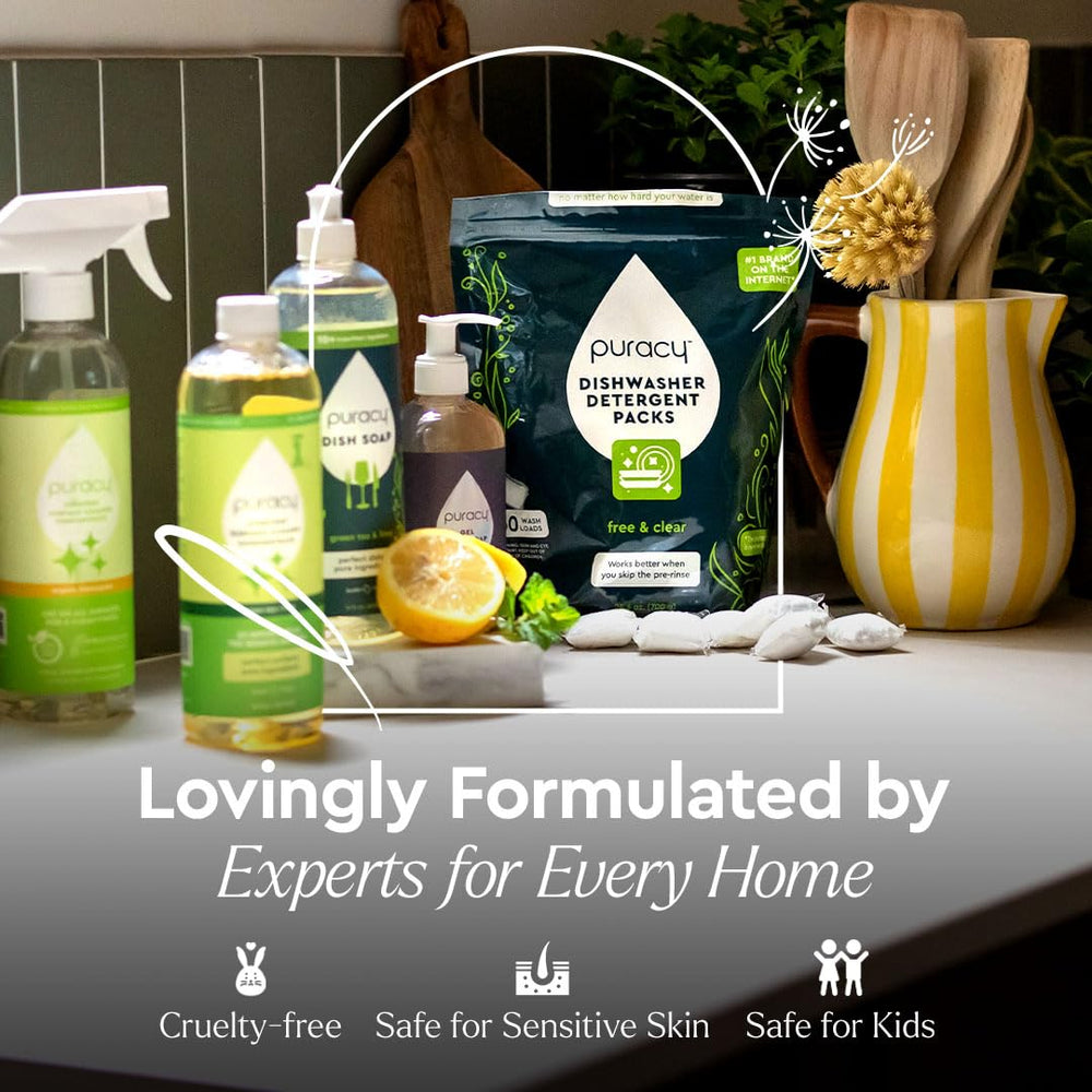 Puracy body wash refill suds-lather close-up highlighting smooth rinse.