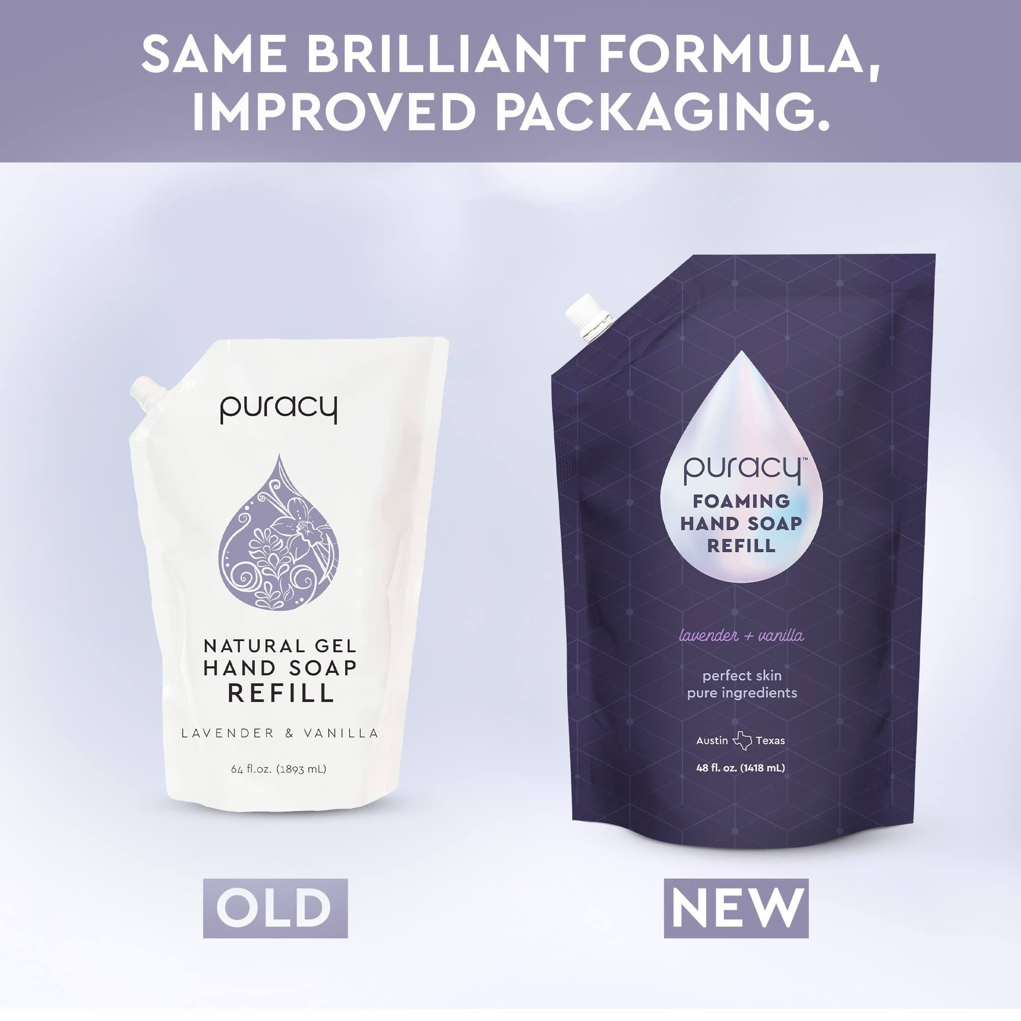 Puracy foaming handwash foam closeup highlighting rich, creamy texture for quick cleansing.