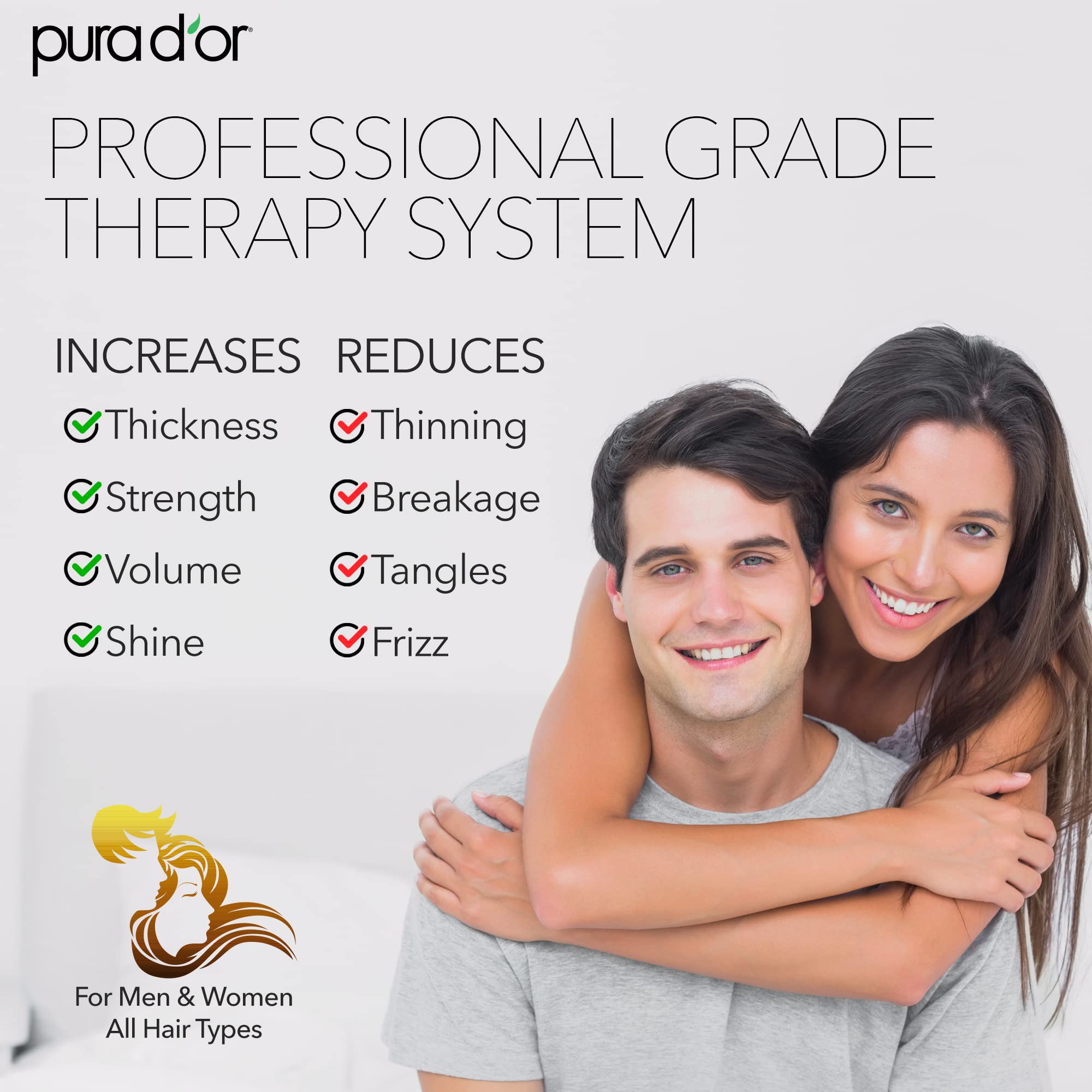 PURA D'OR Aloe vera gel highlight for gentle scalp care.