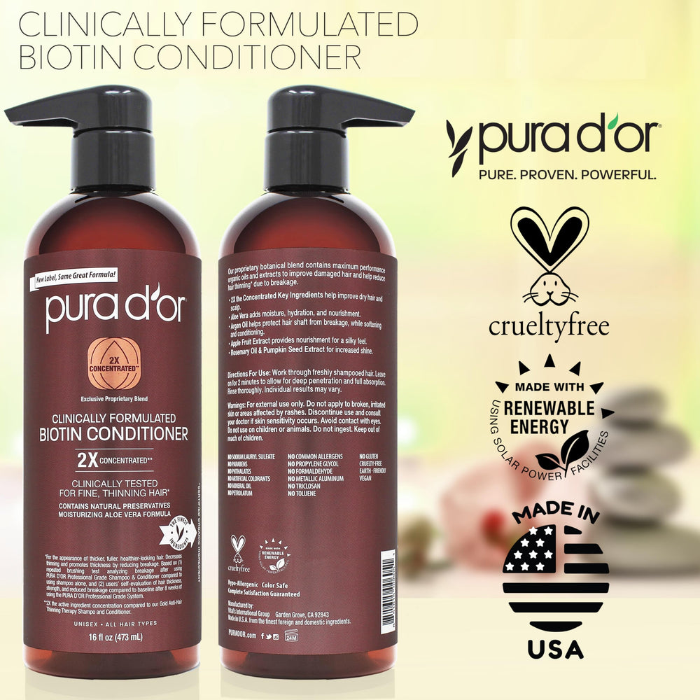 PURA D'OR shine-focused image suggesting increased volume and a healthy finish.
