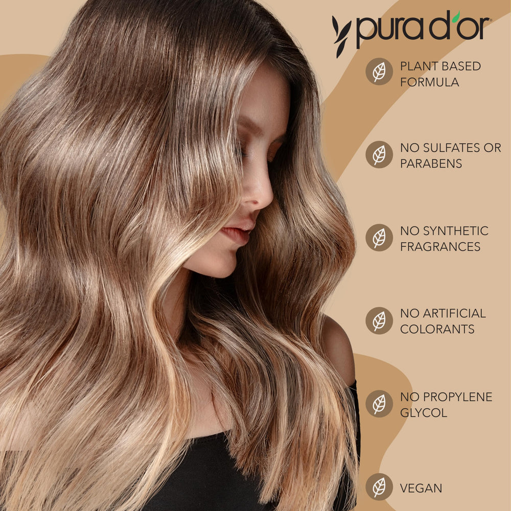 PURA D'OR organic aloe vera base emphasizing hydration in a premium conditioner.