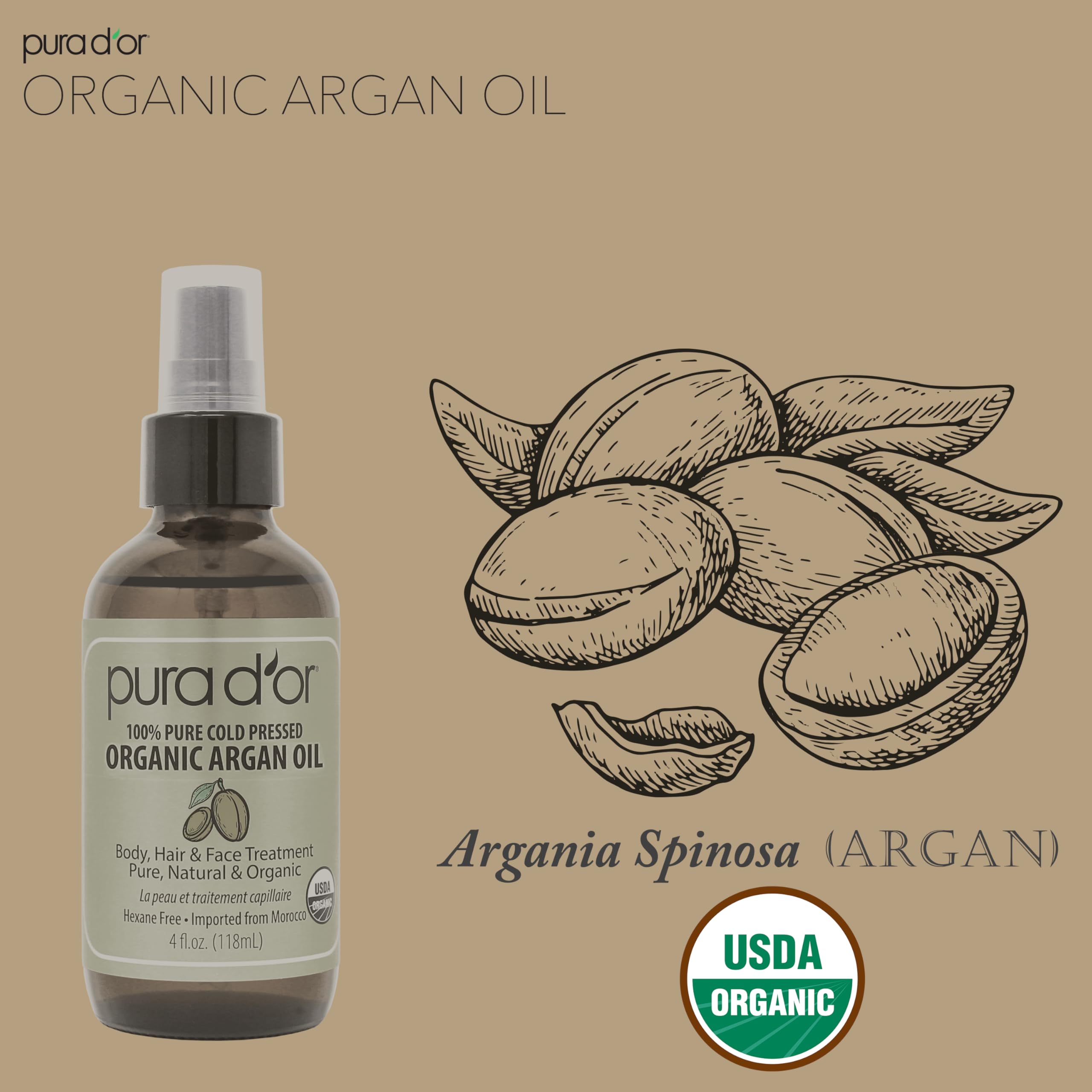 purad'or argan oil applied to face for nourishing moisture