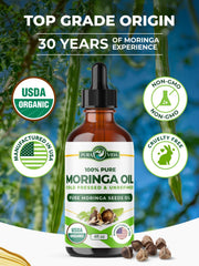 PURA VIDA MORINGA oil texture swirls for nourished skin and hair