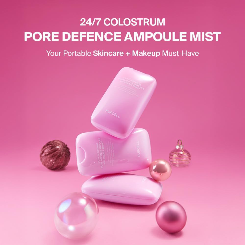 PURCELL 24/7 Colostrum Ampoule Mist fine spray creates seamless base for makeup.