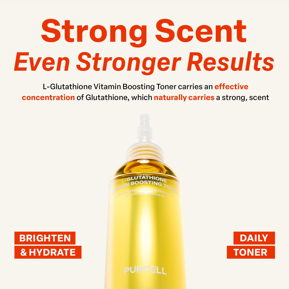 PURCELL L-Glutathione Toner application swirl demonstrates even texture and gentle exfoliation.
