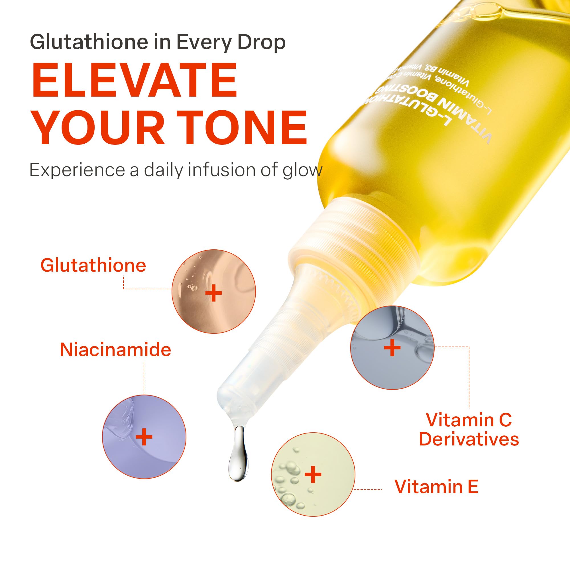 PURCELL L-Glutathione Toner hand-swatches on skin suggest daily brightness and balanced feel.
