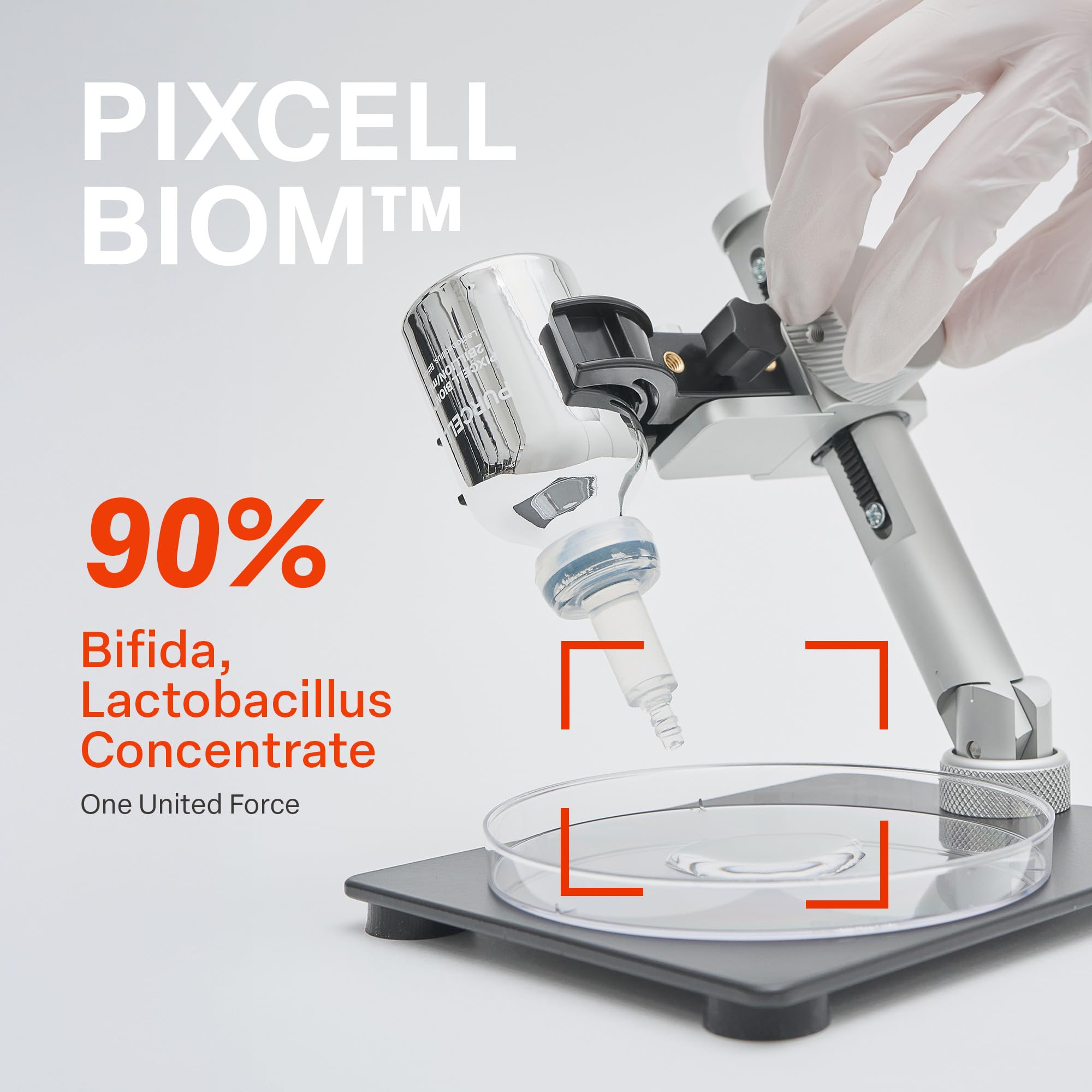Purcell Pixcell Biom texture pour emphasizes featherlight serum delivering rapid hydration.