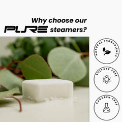 Pure Athlete sport shower steamer menthol crystal highlights cooling relief after workouts.