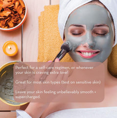 Pure Body Naturals Dead Sea Mud Mask application on face during routine.