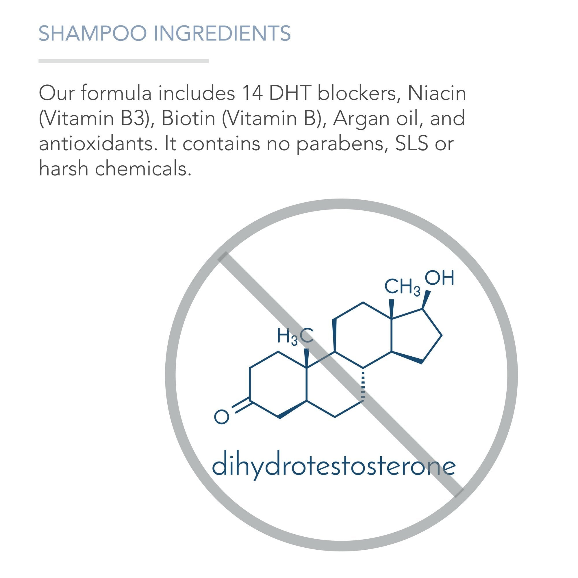 Pure Body Naturals Hair Loss Shampoo ingredients tea tree and argan oil close-up.