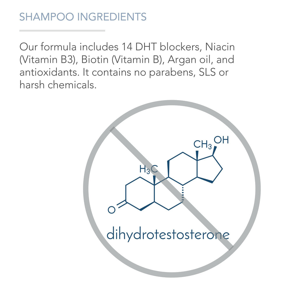 Pure Body Naturals Hair Loss Shampoo ingredients tea tree and argan oil close-up.