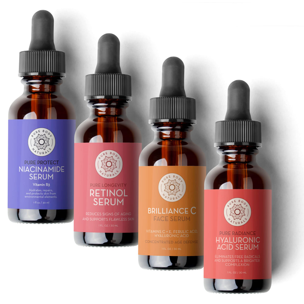 Pure Body Naturals serum-set-packaging showcases gift-ready presentation for optimal gifting
