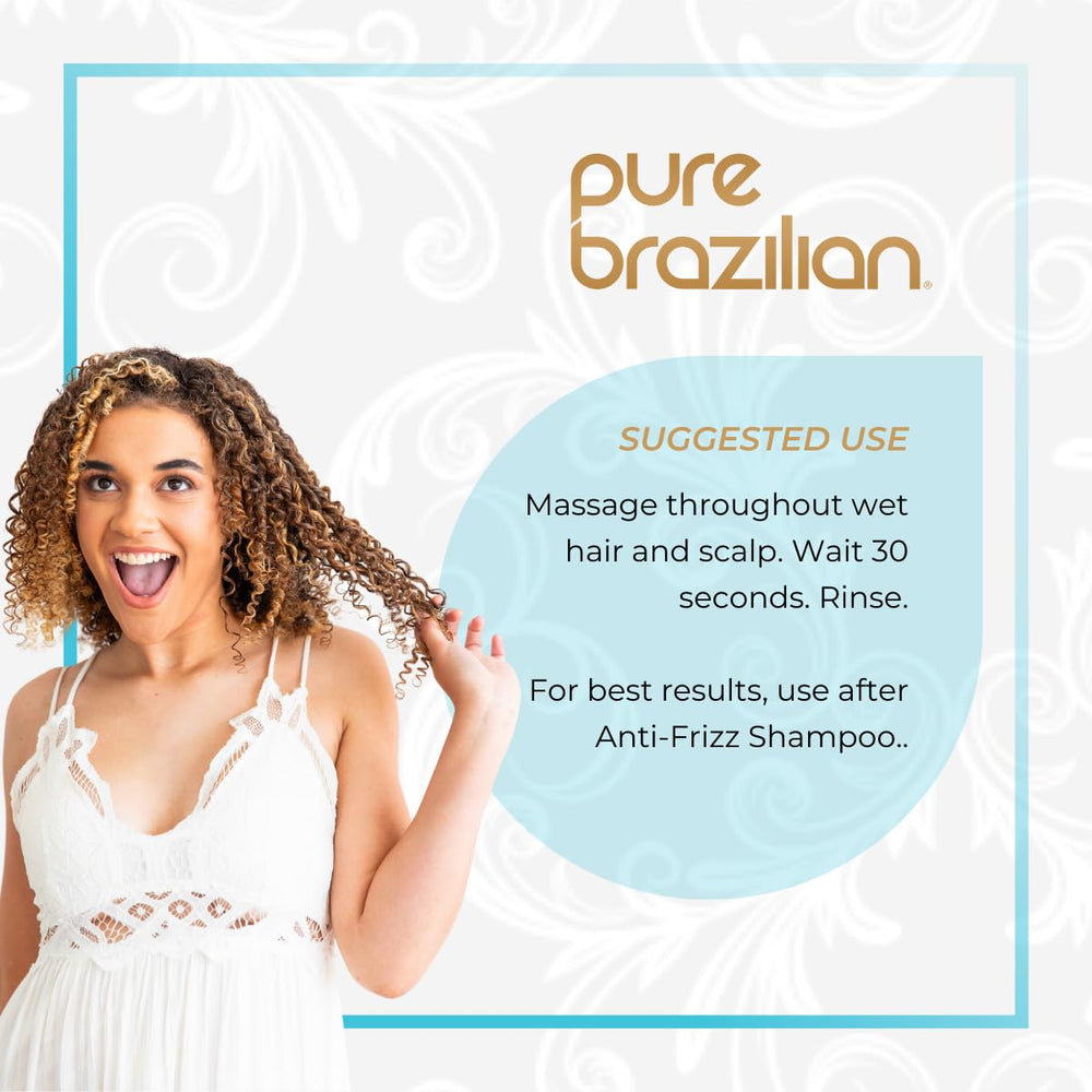 Pure Brazilian ingredients closeup with bamboo, keratin, acai for smoother hair