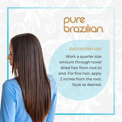 Pure Brazilian enriched formula with keratin and argan oil nourishment.