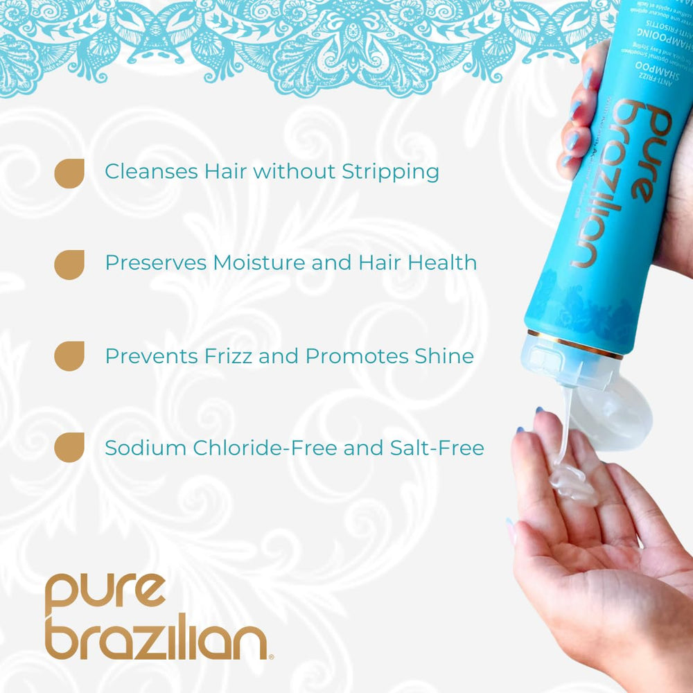 Pure Brazilian Keratin Vital Nutrients closeup highlights nourishing care for stronger, healthier hair.