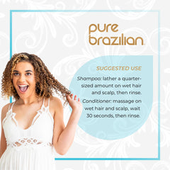 Pure Brazilian duo after use shows frizz-free, smooth, salon-like shine.