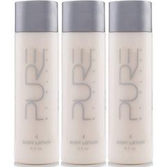 Pure By Gloss body lotion pump bottle delivers hydrating lemon-scented moisture.