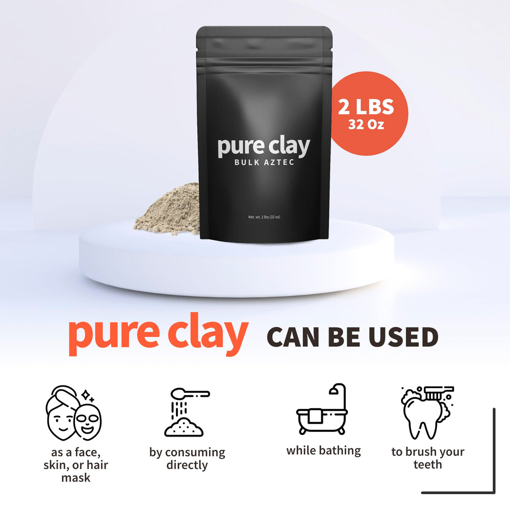 Pure Clay bentonite clay drink powder prep for internal uses.