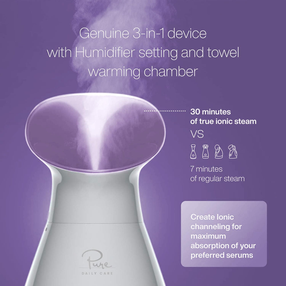 Pure Daily Care Nanosteamer 5-piece skin kit displayed for precise blemish removal
