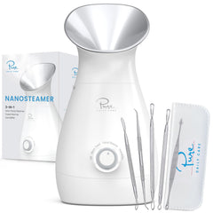 Pure Daily Care Nanosteamer front view for a spa-quality home device.