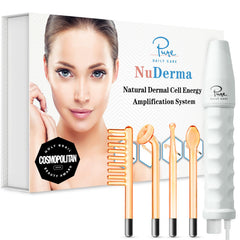 Pure Daily Care NuDerma handheld skin therapy wand neon for targeted anti-aging sessions