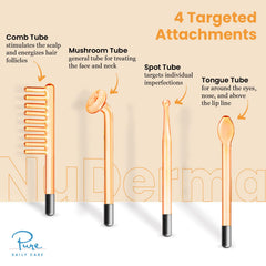 Pure Daily Care NuDerma neon-powered mushroom wand for enhanced cellular boost during skincare