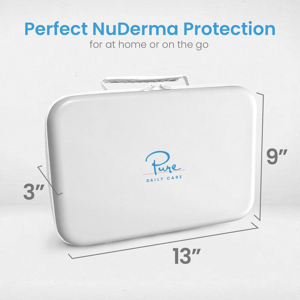 Pure Daily Care NuDerma case features a 360-degree zipper for easy opening and closing.