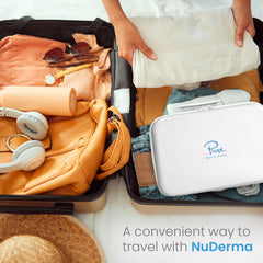 Pure Daily Care NuDerma case stores up to six wands and base handle.