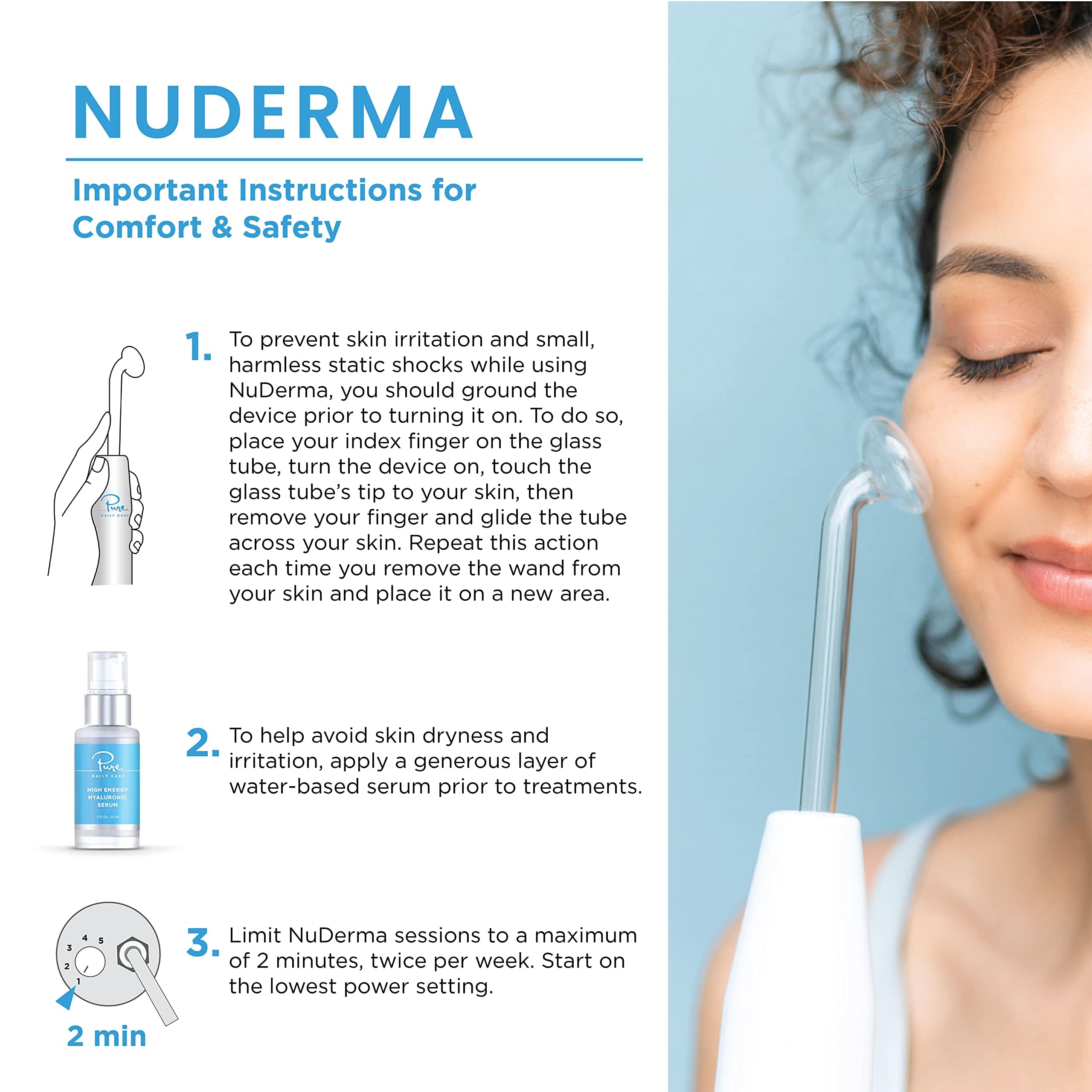 Pure Daily Care NuDerma tongue wand supports boosting facial absorption post-treatment