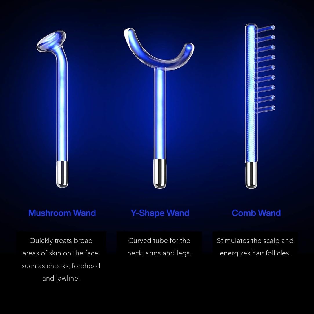 Pure Daily Care NuDerma Y-shape wand used on arms and neck for targeted treatment