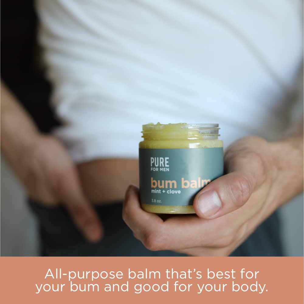 Pure for Men Bum Balm aftershave-deodorant use-case fits daily grooming routines.