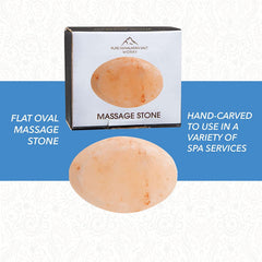 Pure Himalayan Salt Works warm stone therapy demonstrating heated massage use.