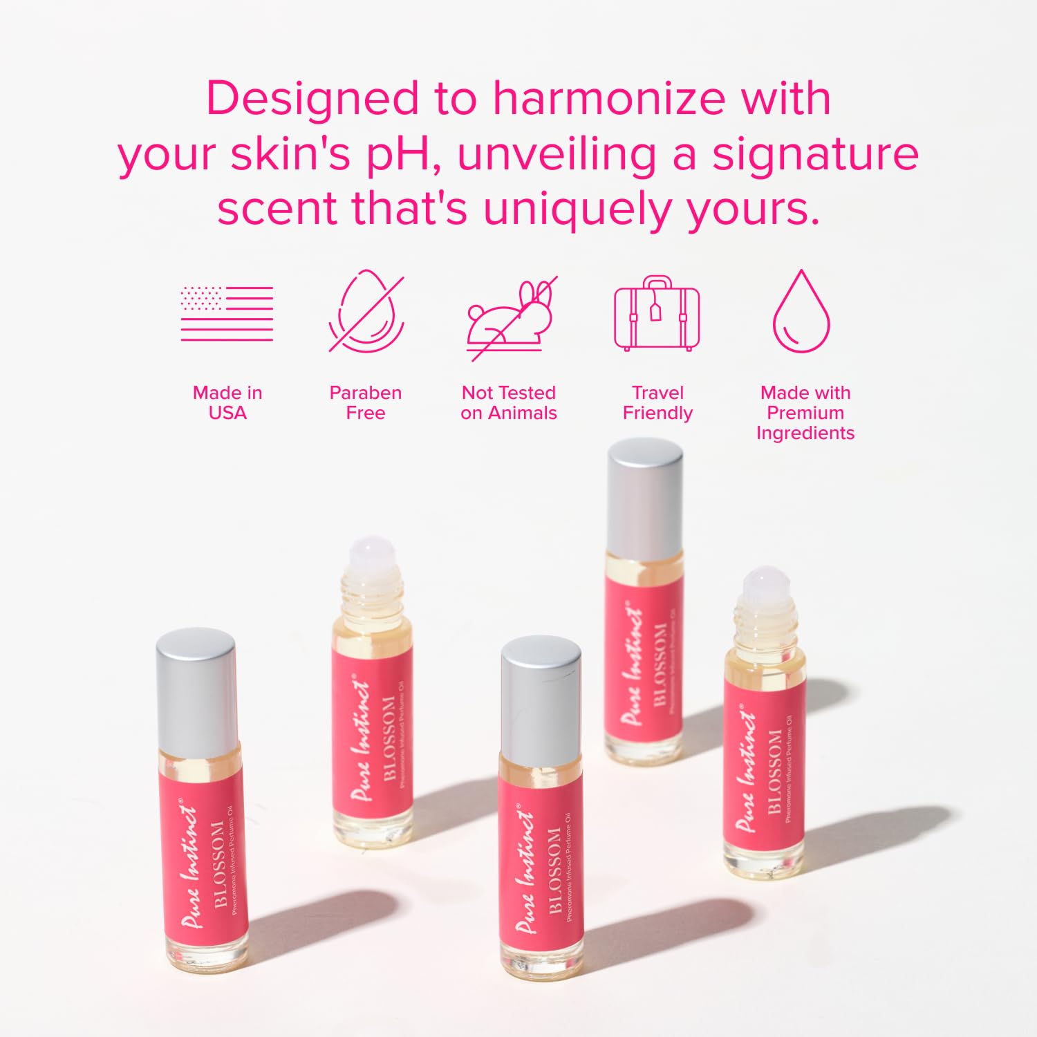 Pure Instinct BLOSSOM bath/diffuser use for sensory ritual.