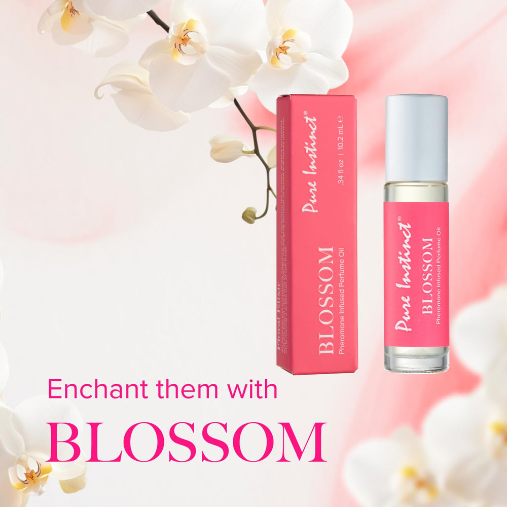 Pure Instinct BLOSSOM spray bottle on vanity for quick, alcohol-based refresh.