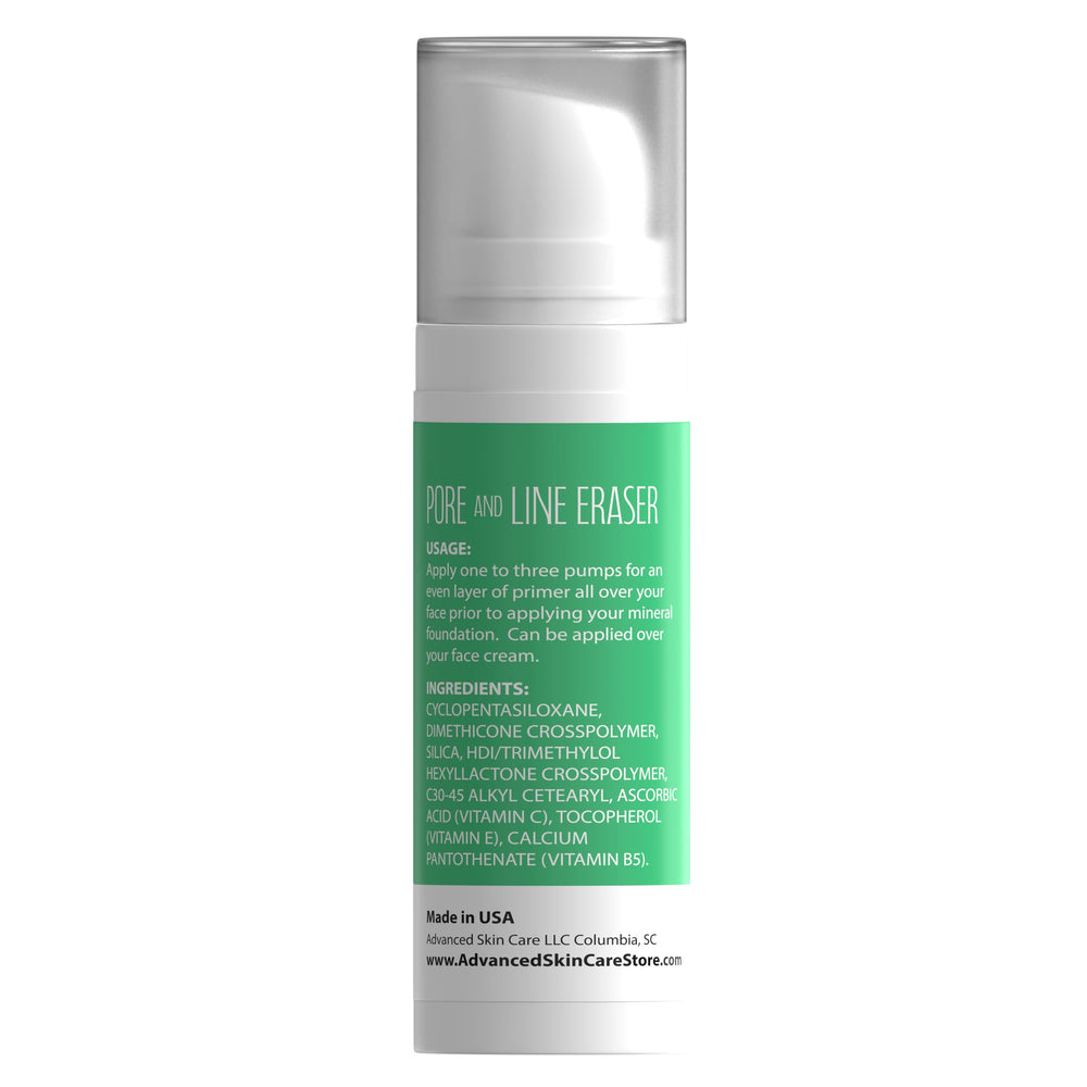 Pure Minerals Foundation Primer porcelain-skin shot reveals refined pores and natural radiance.