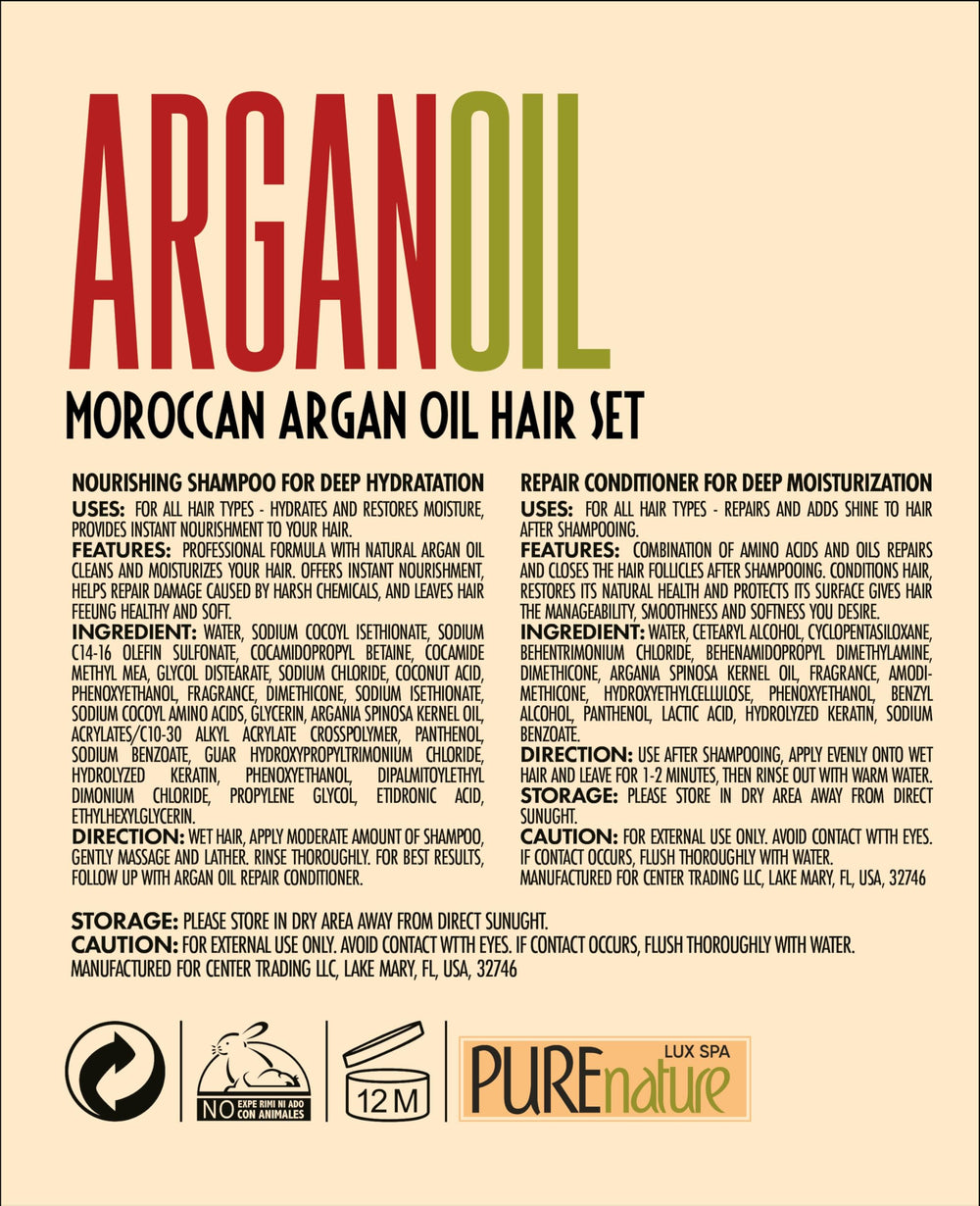 Pure Nature Lux Spa glossy hair close-up conveys bright, healthy-looking locks after use.