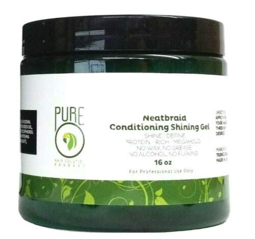 Pure O Natural Neatbraid gel bottle pour for glossy edge definition