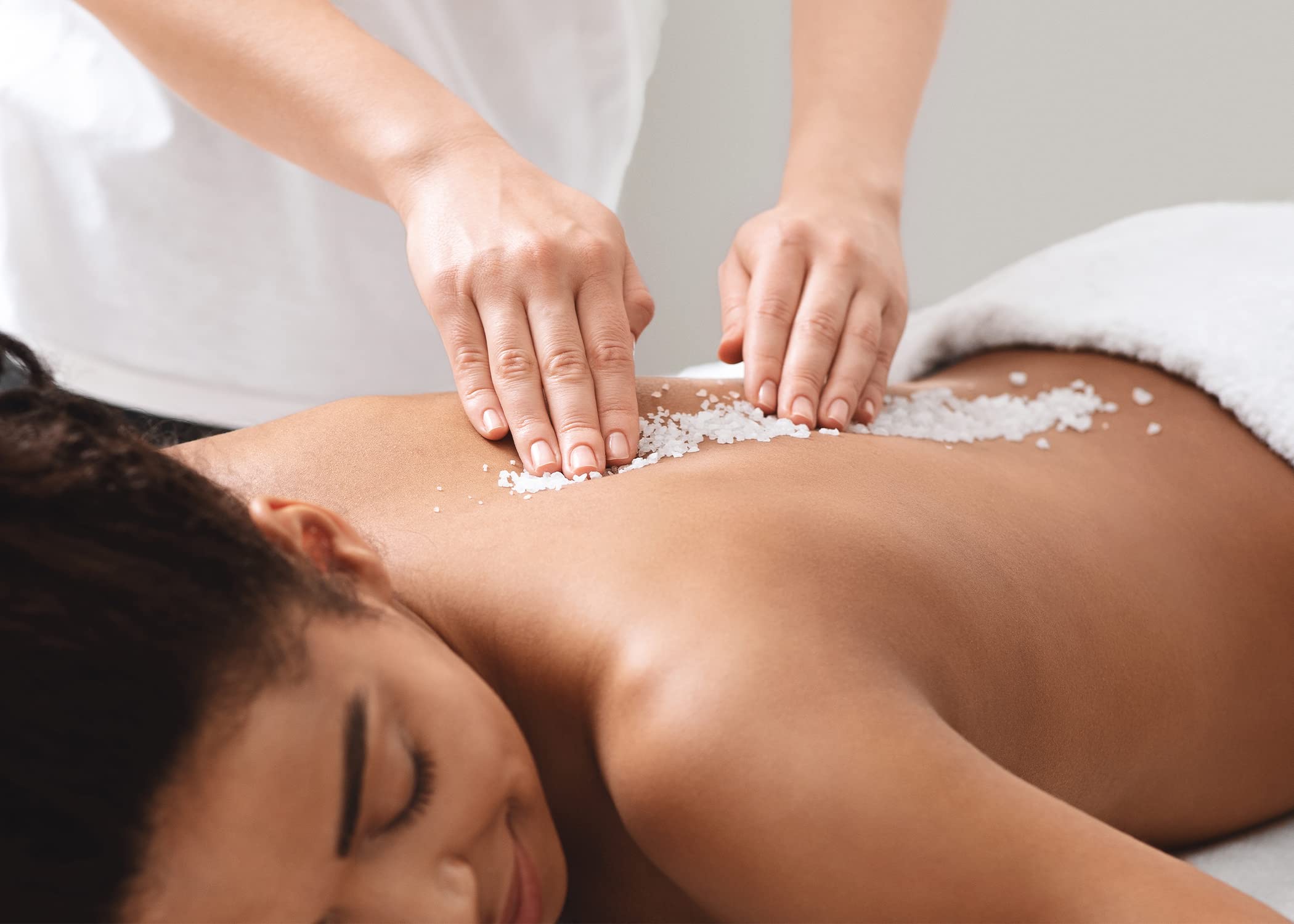 Pure Original Ingredients Epsom Salt bath setup backdrop illustrates soothing soak possibility.