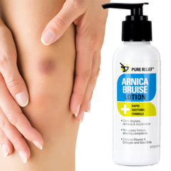 Pure Relief Arnica Cream bottle front showcases bruise relief and skin support.