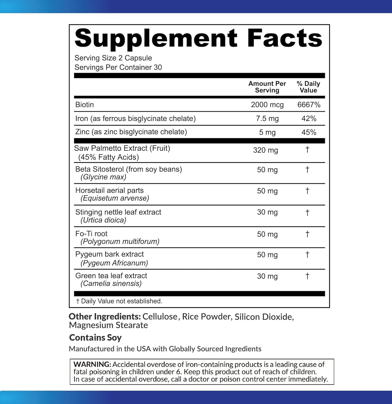 PURE RESEARCH DHT Blocker capsules close-up highlighting the nutrient blend.